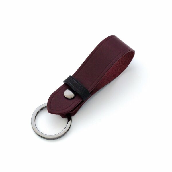 鑰匙RING-BUTTERO-酒紅 提供英文燙金烙印與皮革刻字服務 古典工藝 - Official Site